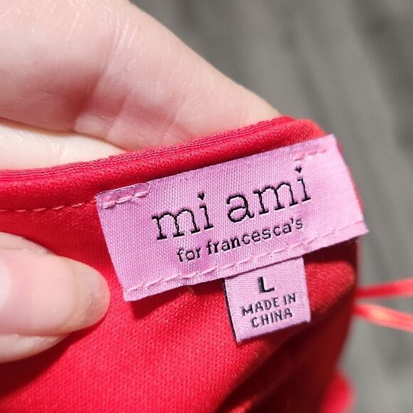 Miami For Francesca's Red Tiered Mini Dress - Picture 6 of 6
